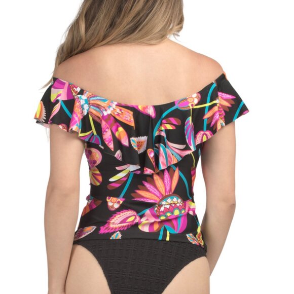 TRINA TURK Multi Luminary Tankini Swim Top - Picture 2 of 2